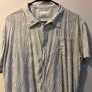 Alife Men's Zebra Print Shirt - Gray